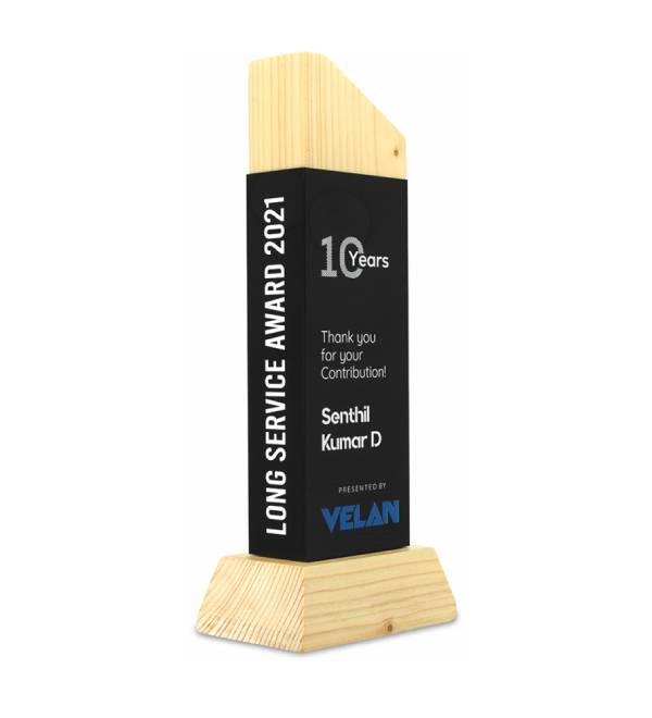 Black Acrylic Trophy Rectangle Tall