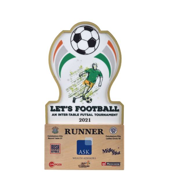 Football Wooden Trophy