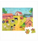 Farm Theme Puzzles for Kids, 24 Piece Wooden Jigsaw Toys