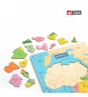 Africa map wooden puzzle board for kids