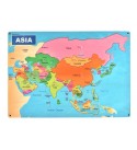 Asia map wooden puzzle board for kids