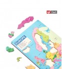 Europe map wooden puzzle board for kids