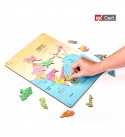 Indian map wooden puzzle board for kids