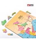 Indian map wooden puzzle board for kids