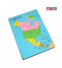 North America map wooden puzzle board for kids