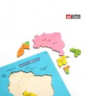 South America map wooden puzzle board for kids