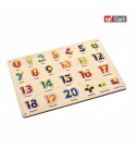 Wooden Numeric Numbers Peg Board Educational Montessori Preschool Toys for Kids