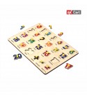 Wooden Numeric Numbers Peg Board Educational Montessori Preschool Toys for Kids