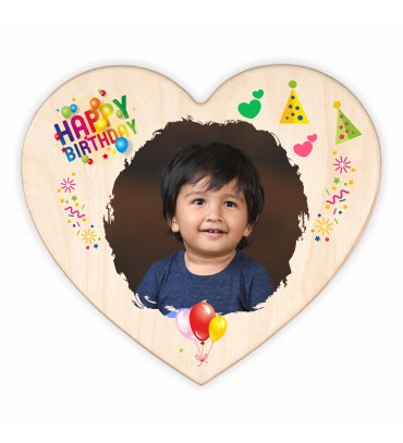 Heart shape wooden plaque | Birthday gifts RK-HEARTHB02