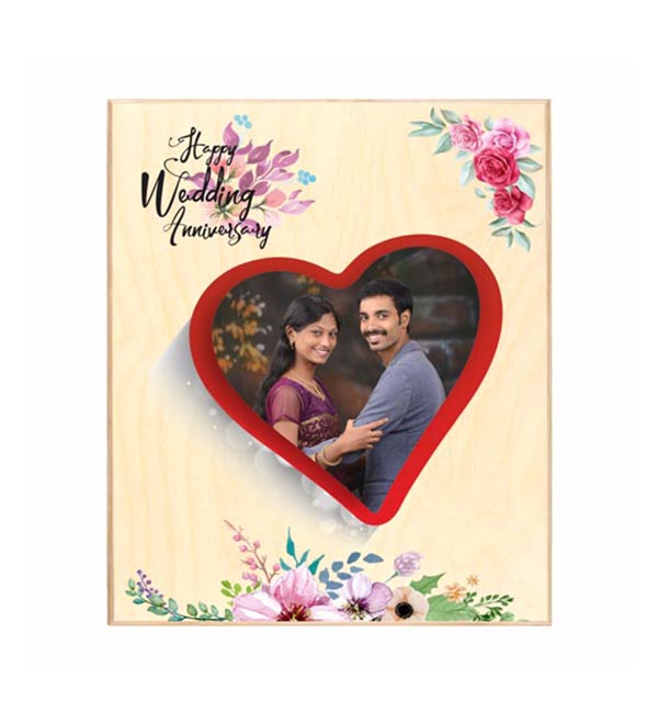 Gift Ideas on wooden photo frame for wedding anniversary  WA12