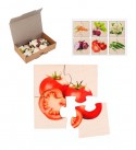 Vegetables Simple Puzzles for Kids, 4 Piece Wooden Jigsaw Toys, Set of 6