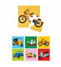 Transport Simple Puzzles for Kids, 4 Piece Wooden Jigsaw Toys, Set of 6