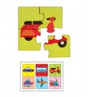 Transport Premium Puzzles for Kids, 4 Piece Wooden Jigsaw Toys, Set of 6