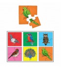 Birds Premium Puzzles for Kids, 4 Piece Wooden Jigsaw Toys, Set of 6
