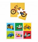 Transport Premium Puzzles for Kids, 4 Piece Wooden Jigsaw Toys, Set of 6 